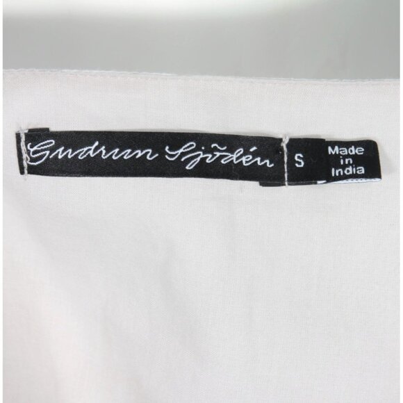 GUDRUN SJODEN Gray Swirl Cotton Short Sleeve Shift Dress sz Small /463 - Picture 6 of 6